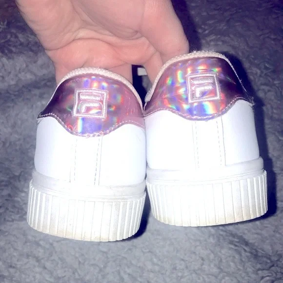 Fila Shoes Fila Pink Holographic Sneakers Poshmark